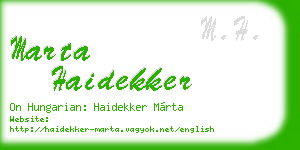 marta haidekker business card